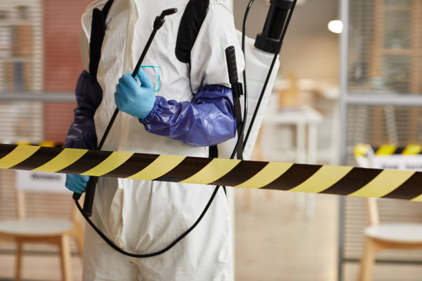 Professional Biohazard Cleanup technician working in Hasbrouck Heights, NJ